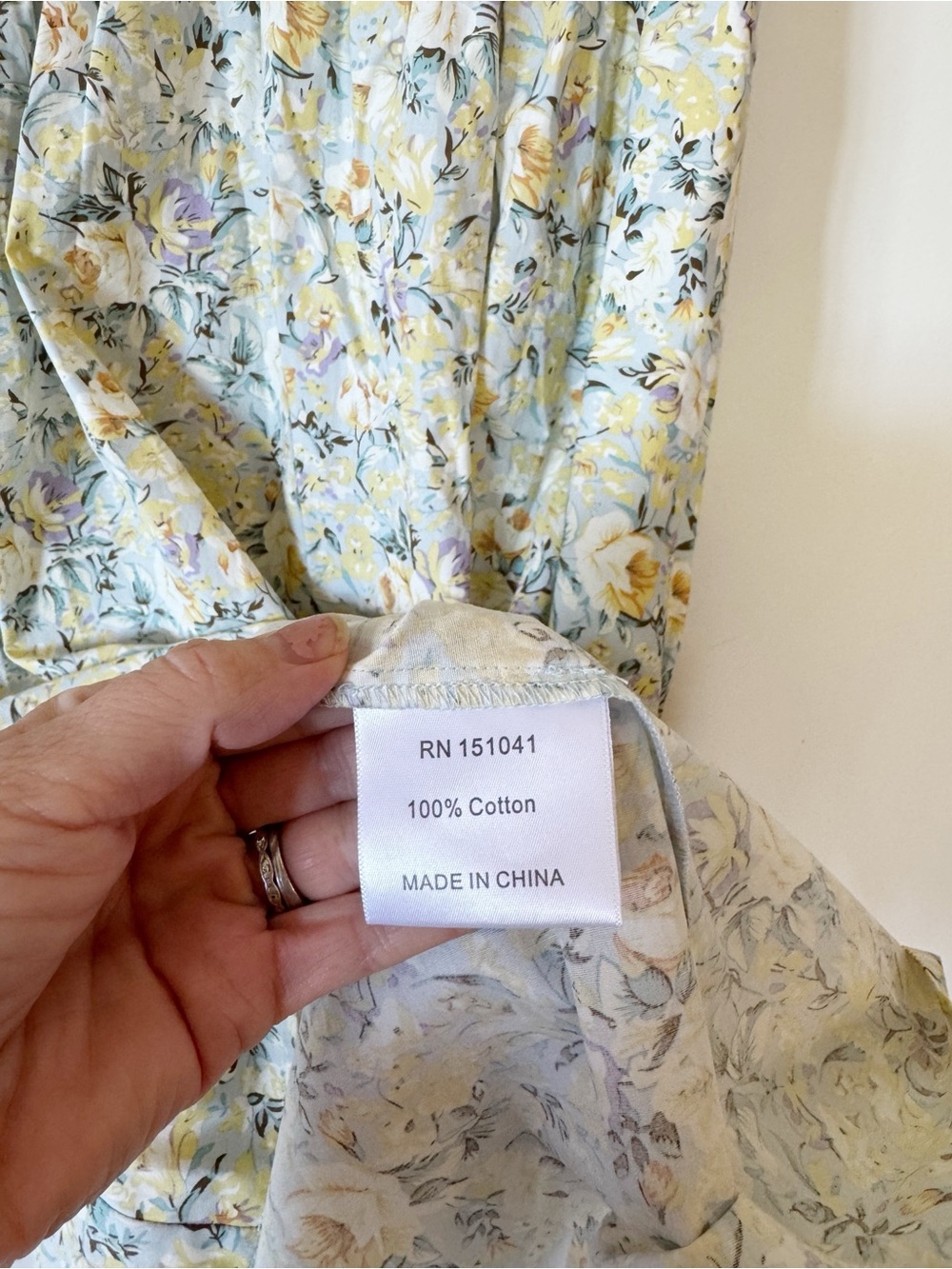 NWT O.P.T. Kate Yellow and Mint Green Floral Ruffle Flitter Sleeve Midi Dress M - Picture 12 of 12